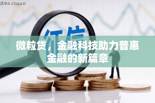 新店微粒贷，金融科技助力普惠金融的新篇章