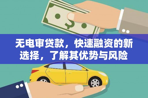 新店无电审贷款，快速融资的新选择，了解其优势与风险