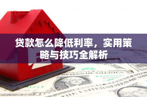 新店贷款怎么降低利率，实用策略与技巧全解析
