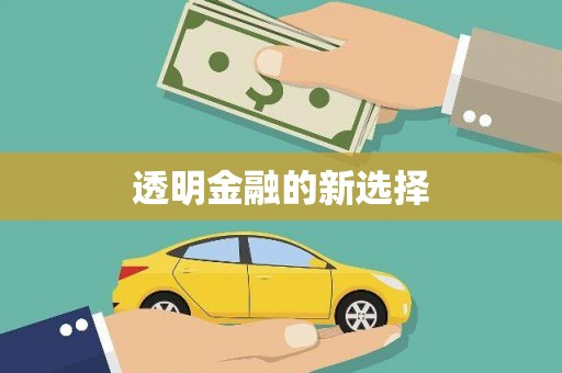 新店透明金融的新选择