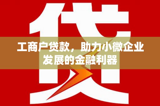 新店工商户贷款，助力小微企业发展的金融利器