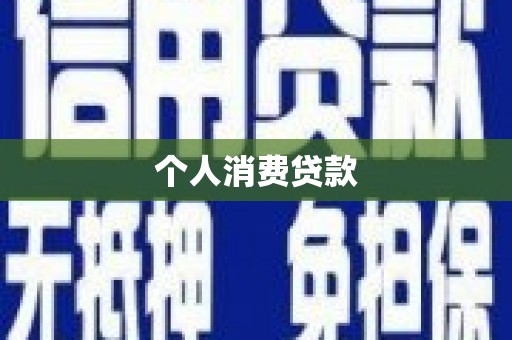 新店个人消费贷款