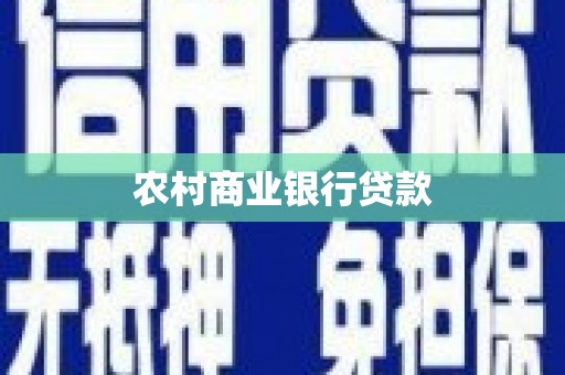 新店农村商业银行贷款