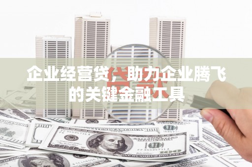 新店企业经营贷，助力企业腾飞的关键金融工具
