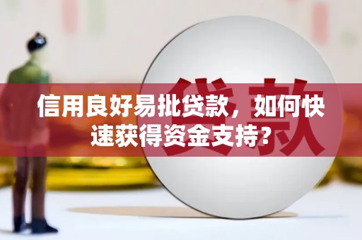 新店信用良好易批贷款，如何快速获得资金支持？