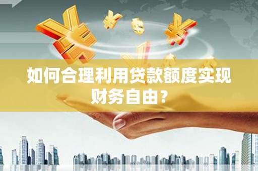 新店如何合理利用贷款额度实现财务自由？