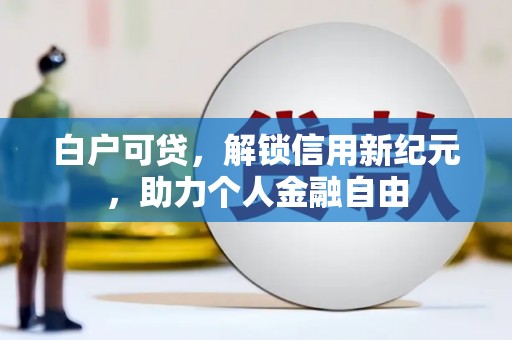 新店白户可贷，解锁信用新纪元，助力个人金融自由