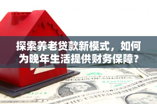 新店探索养老贷款新模式，如何为晚年生活提供财务保障？