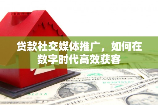 新店贷款社交媒体推广，如何在数字时代高效获客