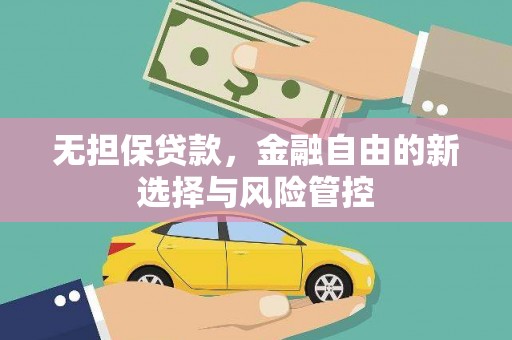 新店无担保贷款，金融自由的新选择与风险管控