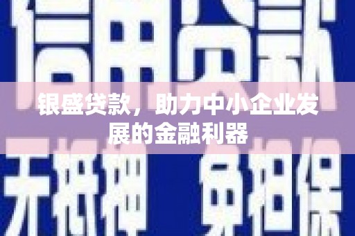 新店银盛贷款，助力中小企业发展的金融利器