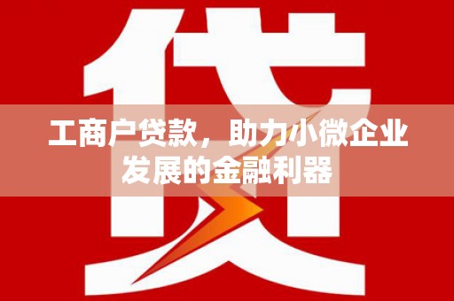 新店工商户贷款，助力小微企业发展的金融利器