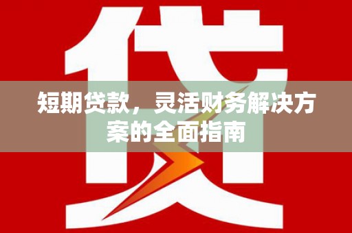 新店短期贷款，灵活财务解决方案的全面指南