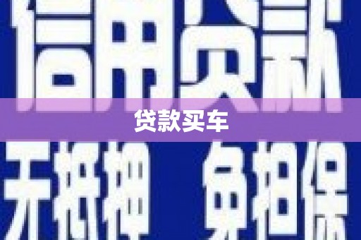 新店贷款买车