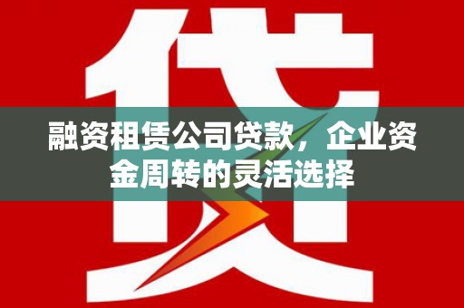 新店融资租赁公司贷款，企业资金周转的灵活选择