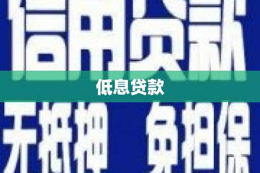 新店低息贷款