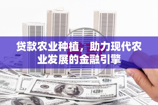 新店贷款农业种植，助力现代农业发展的金融引擎