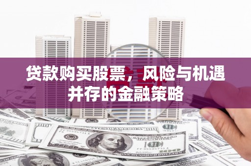 新店贷款购买股票，风险与机遇并存的金融策略