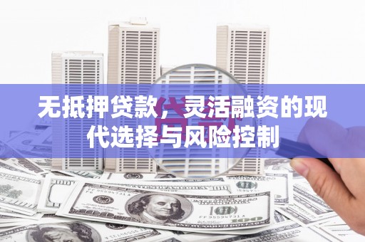 新店无抵押贷款，灵活融资的现代选择与风险控制