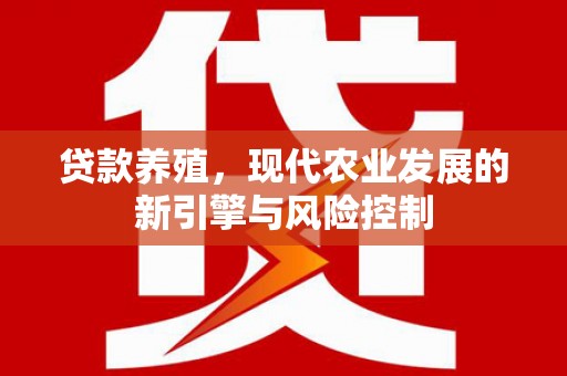 新店贷款养殖，现代农业发展的新引擎与风险控制