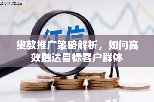 新店贷款推广策略解析，如何高效触达目标客户群体