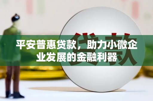 新店平安普惠贷款，助力小微企业发展的金融利器