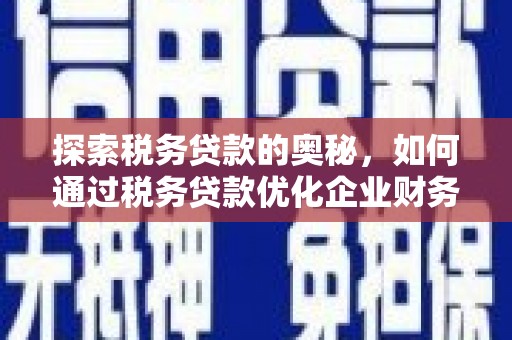 新店探索税务贷款的奥秘，如何通过税务贷款优化企业财务