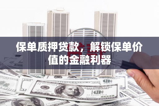 新店保单质押贷款，解锁保单价值的金融利器