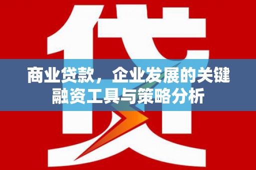 新店商业贷款，企业发展的关键融资工具与策略分析