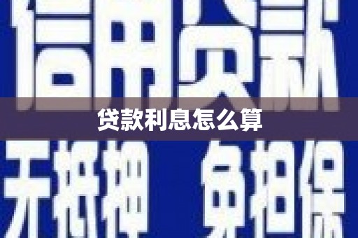 新店贷款利息怎么算