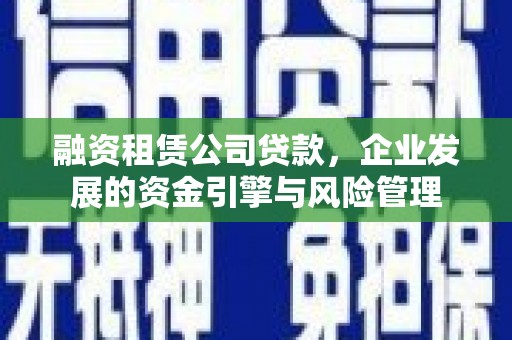 新店融资租赁公司贷款，企业发展的资金引擎与风险管理