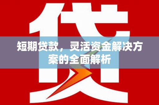 新店短期贷款，灵活资金解决方案的全面解析