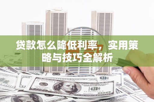 新店贷款怎么降低利率，实用策略与技巧全解析