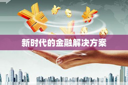 新店新时代的金融解决方案