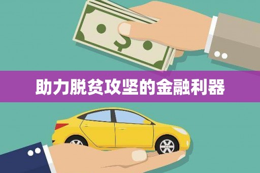 新店助力脱贫攻坚的金融利器