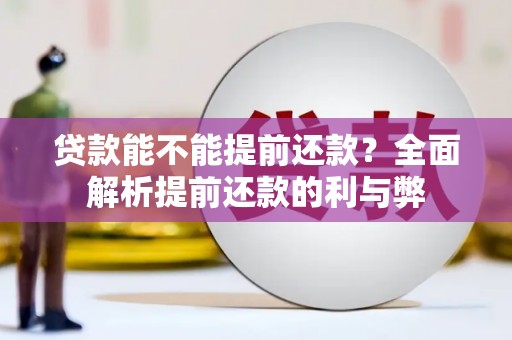 新店贷款能不能提前还款？全面解析提前还款的利与弊
