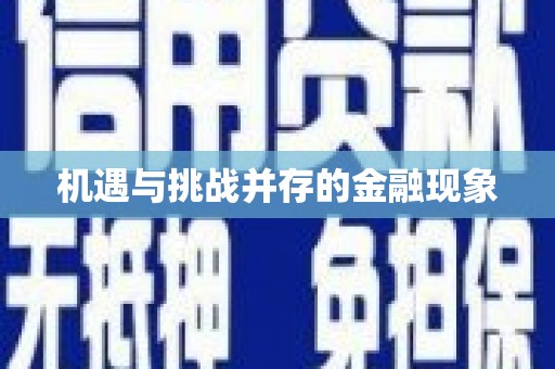 新店机遇与挑战并存的金融现象
